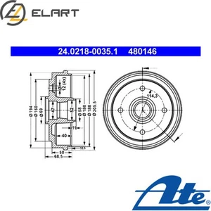 2x BRAKE DRUM 24.0218-0035.1 FOR CHEVROLET MATIZ DAEWOO LQ4/LA2/B10S1 1.0L 4cyl - Picture 1 of 7