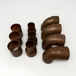 Lot Of 10 Variety Copper Fittings Elbow EPC Nibco - Plumber Sweat Fitting - Picture 1 of 14