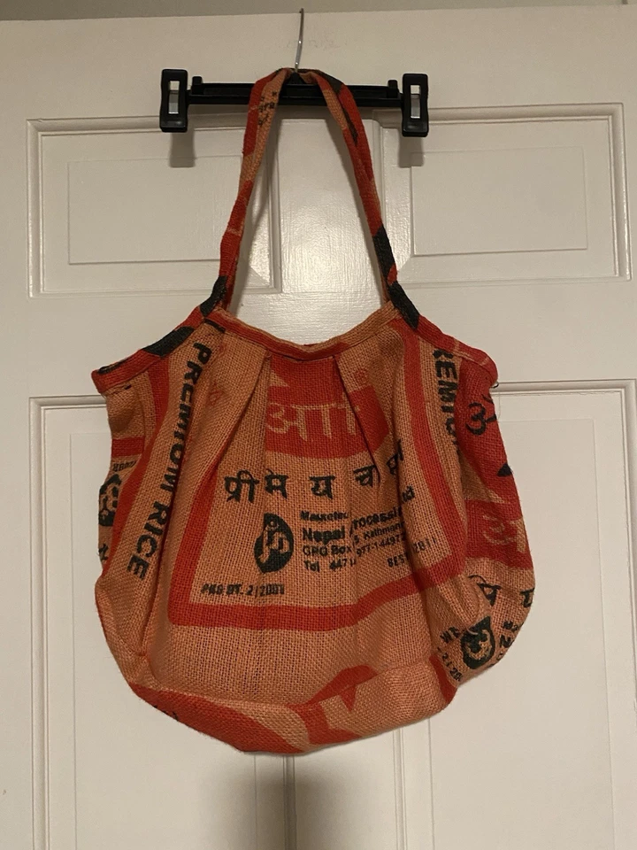 Cartera Hecha de Bolso de Arroz con Asas y Cremallera CARTERA Bolso de Mano Foto 1 de 4