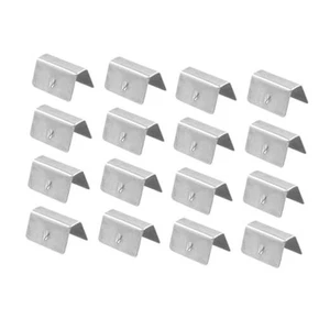 Juego de 16 clips de canal deflectores de viento y lluvia montaje universal de acero inoxidable - Imagen 1 de 8