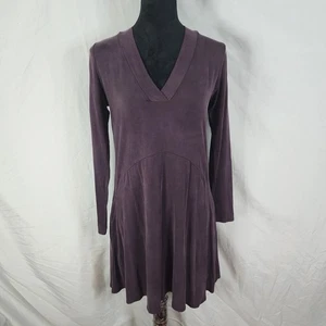 Vestido túnica Anthropologie DOLAN Left Coast Collection talla XS ciruela púrpura cuello en V - Imagen 1 de 10