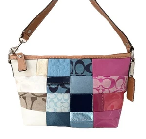Coach Multicolor Spring Patchwork Demi Hobo Shoulder Bag Purse Y2K # F14652 - Picture 1 of 15