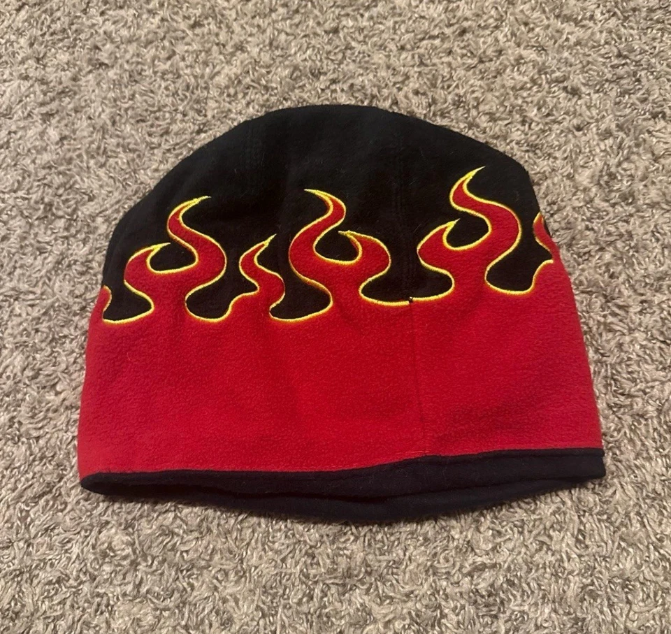 Винтажная красная/черная шапочка L.L Beanie Flame - Изображение 1 из 2