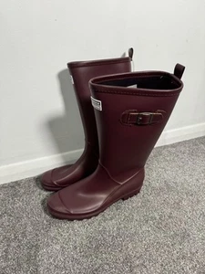 Town & Country The Burford Wellington Boots Burgundy - Picture 1 of 8