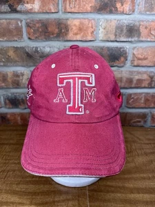 Texas A&M Aggies Football Maroon Thumbs Up Gig Em Logo Colosseum Strapback Hat - Picture 1 of 8