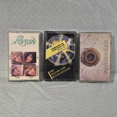 Hair Metal 3 Cassette Tape Lot Whitesnake, Stryper, Poison - Image 1 of 4