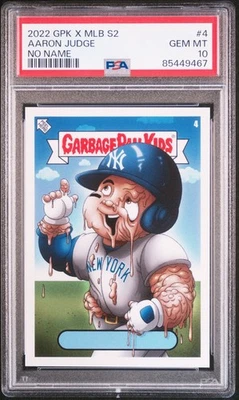 2022 TOPPS GARBAGE PAIL KIDS GPK X MLB SERIES 2 #4 AARON JUDGE NO NAME PSA 10 - Image 1 of 2
