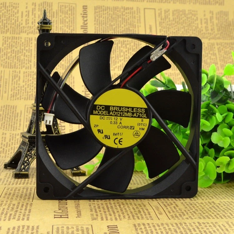 For ADDA 12cm 120*120*25mm 12V 0.33A AD1212MB-A71GL Chassis Mute Power Fan 2Pin - Image 1 of 1