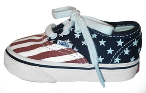 Vans Unisex Kleinkind Schnürschuhe ERA SKATE SNEAKER SCHUHE Stars & Stripes US 4,5 T - Bild 1 von 6