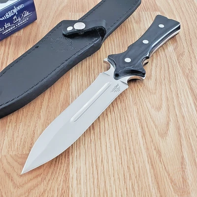 Cuchillo Fijo Hibben Legacy 6.13" 7Cr17MoV Acero Hoja Completa Negro Mango Pakkawood Foto 1 de 4