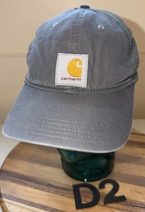 CARHARTT GRAY SNAPBACK HAT, MESH BACK.  VGC. D2 - Picture 1 of 4
