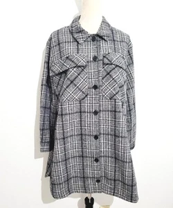 Forever 21 woven Long shacket featuring an allover plaid pattern Oversized 1X - Picture 1 of 7