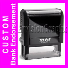Custom BANK ENDORSEMENT Self Inking Rubber Stamp Trodat 4913