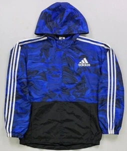 NEW Boy's Youth Adidas Polyester Windbreaker Hoodie XL - Picture 1 of 3