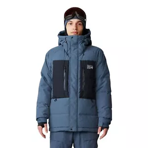Mountain Hardwear First Tracks Down Men's Winter Jacket, Montauk Blue/Black, Lar - Picture 1 of 4