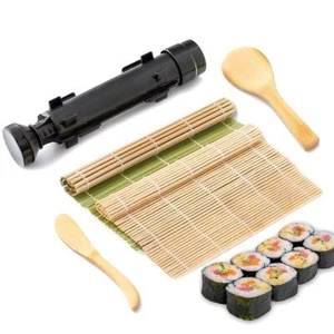 Sushi Maker Set, Sushi Bazooka Kit Machine Rice Mold with Bamboo Sushi Rolling - Picture 1 of 27