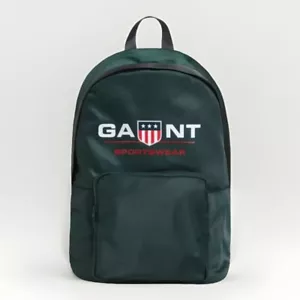 GANT Unisex Retro Shield Backpack 9970149 TARTAN GREEN - Picture 1 of 3