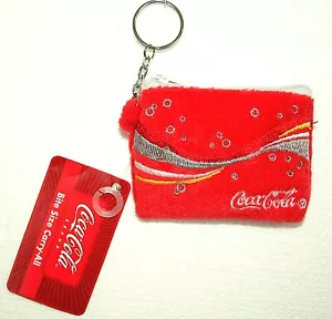 2000 Coca-Cola Coca-Cola peluche cambio monete portachiavi soda NOS nuove etichette - Foto 1 di 4