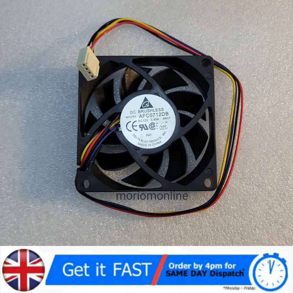 DELTA 12V DC PWM 4 Pin 7cm 70mm x 15mm PC Computer Case CPU GPU Cooling Fan 7015 - Image 1 of 3