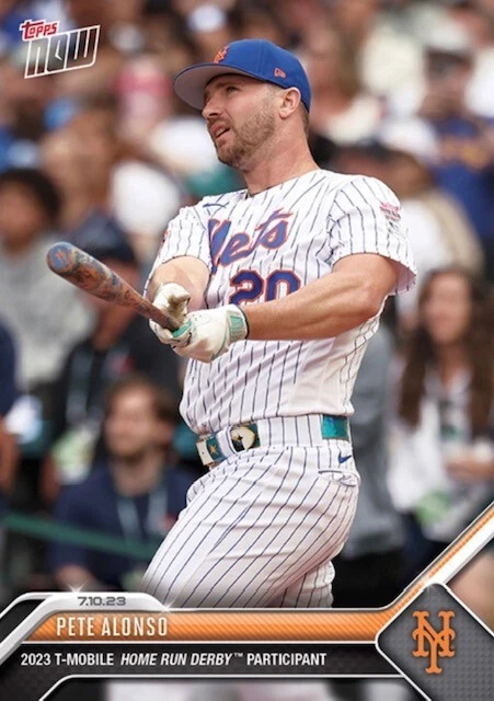 2023 TOPPS NOW MLB CARD NEW YORK METS PETE ALONSO #554 T-MOBILE HR DERBY - Image 1 of 1