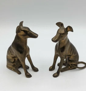 Brass dog sculptures small made in India two peace Used - Picture 1 of 6