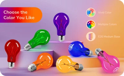 EDISHINE 6 Pack Halloween Light Bulbs C35 E12 Clear Glass Edison Bulb Halloween - Image 1 of 4