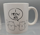 Royal Norfolk Katze Kätzchen Kaffeebecher Teetasse ""I Meow You"" schwarz/weiß Cartoon