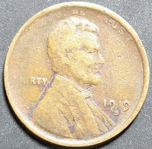 1919-S Struck Thru Defective 2.5 Gram Planchet US Mint Error Lincoln Wheat Cent - Picture 1 of 9
