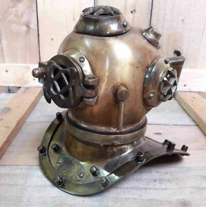 Antique Diving Diver's Helmet Vintage US Navy Mark V Nautical Maritime Gift - Picture 1 of 3