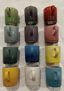 NWT Set of 12 Le Creuset 350mL/12oz Stoneware Vibrant Colored Coffee Mugs - Picture 1 of 17
