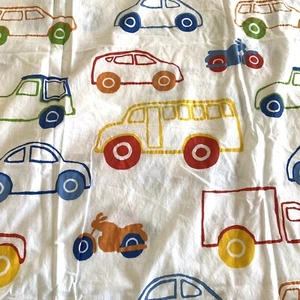 Ikea Primary Colors Cars Trucks Twin Duvet Cover Vtg Soft Cotton Euc Youth Decor - Picture 1 of 7