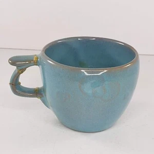 Vintage Frankoma Gracetone Orbit Aqua Blue Mug Cup *AS IS* Repaired - Picture 1 of 9