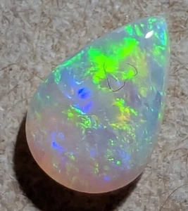 0,63 quilates cristal ópalo azul verde oro pera coober pedy AU - Imagen 1 de 11