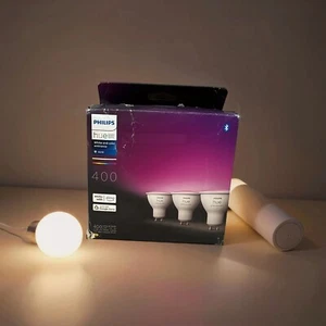 Philips Hue White And Color Ambiance GU10 Smart Spotlight 400 Lumen 3 Pack - Picture 1 of 6