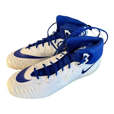 🔥 Nike Force Savage Pro TD Cleats 👟 Sz 17 White/Blue Football 💪 New - Image 1 of 4