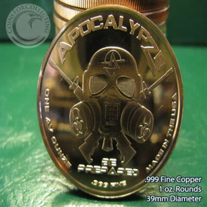 "LIBERTY WILL RISE AGAIN"" 1 Unzen Münze 0,999 Kupfer 39 mm ApocalypZe selten limitiert" - Bild 1 von 4