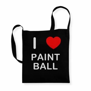 Bolso Paint Ball I Love de algodón reutilizable con asa larga - Imagen 1 de 8