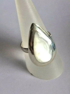 Bague T 56 / 7,5 - Nacre Blanc - Argent - 925/1000 - NEUF * - Picture 1 of 4