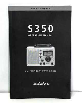 ETON S350 Original Operation Manual AM/FM Shortwave Radio - Image 1 of 4