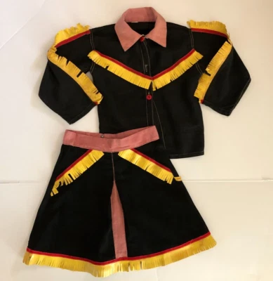 Vintage Black Cowgirls costume Size 6-7 "READ FULL DESCRITION" SEE ALL PICTURES - Image 1 of 4