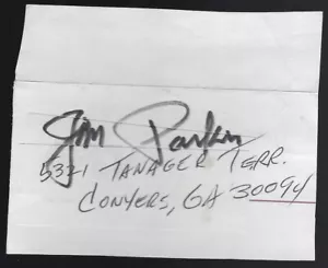 Jim Parker Baltimore Colts HOF Guard/Tackle Cut Signature Autograph (d 2005) - Bild 1 von 1