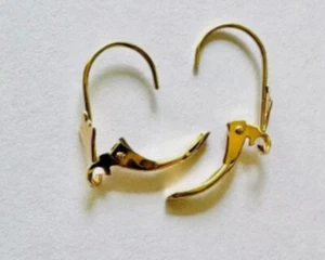 14K Solid Gold Lever Back Earring Jewelry Accessories - Picture 1 of 6