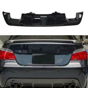 Rear Bumper Diffuser Lip Spoiler Body Kit W/ Light For BMW E60 E61 M Tech Black - Foto 1 di 6