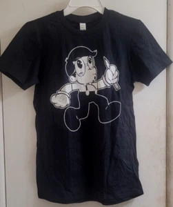 Camiseta "TEAR AWAY" Negra Manga Corta Retro Dibujos Animados; 100% Algodón; Adulto Talla Pequeña - Imagen 1 de 22