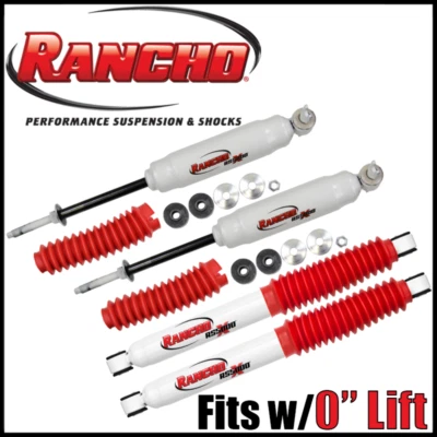 Amortiguadores delanteros y traseros Rancho para 03-12 Dodge Ram 2500 3500 2x2 con elevación de 0" Foto 1 de 4