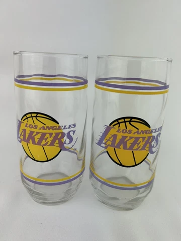 Vintage Los Angeles Lakers 1980's NBA 14oz Drinking Glass Tumbler BN2 Cover