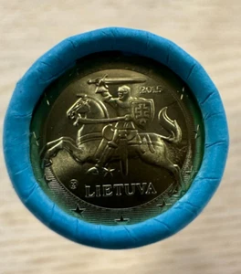 Lithuania 2015 10 cent UNC Mint Coin Roll. 40 coins x 10 eurocent. First Year! - Picture 1 of 5