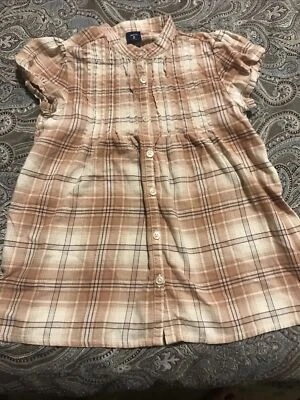 Girls Brown plaid shirt by Gap size 8/9 Foto 1 de 4