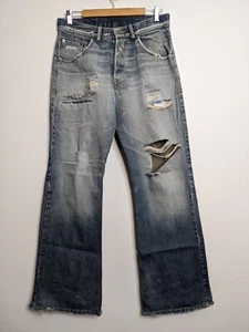 Ksubi Jeans Mens 38W Blue Straight Leg Low Rise Made In Australia Distressed Y2K - Picture 1 of 13