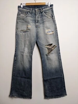Ksubi Jeans Mens 38W Blue Straight Leg Low Rise Made In Australia Distressed Y2K - image 1 of 4